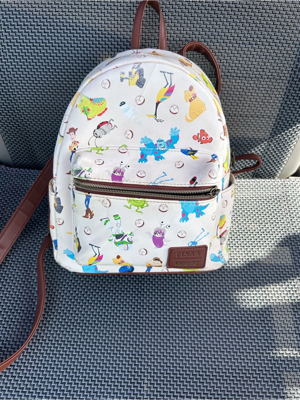 PIXAR Lounge Fly White Kids Mini Backpack with Character Print